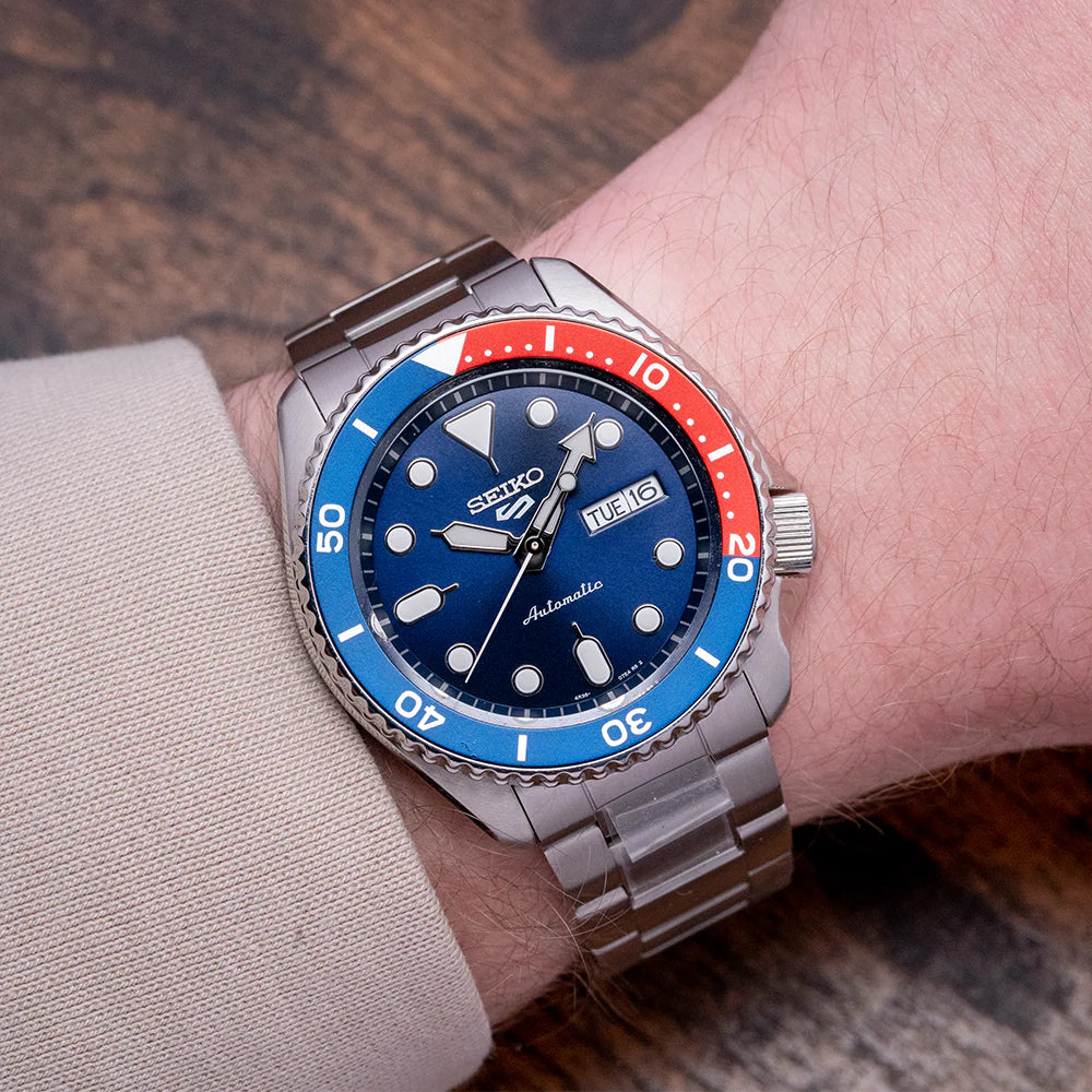 Seiko 5 Sports Automatic Pepsi Bezel Men's Watch - SRPD53K1